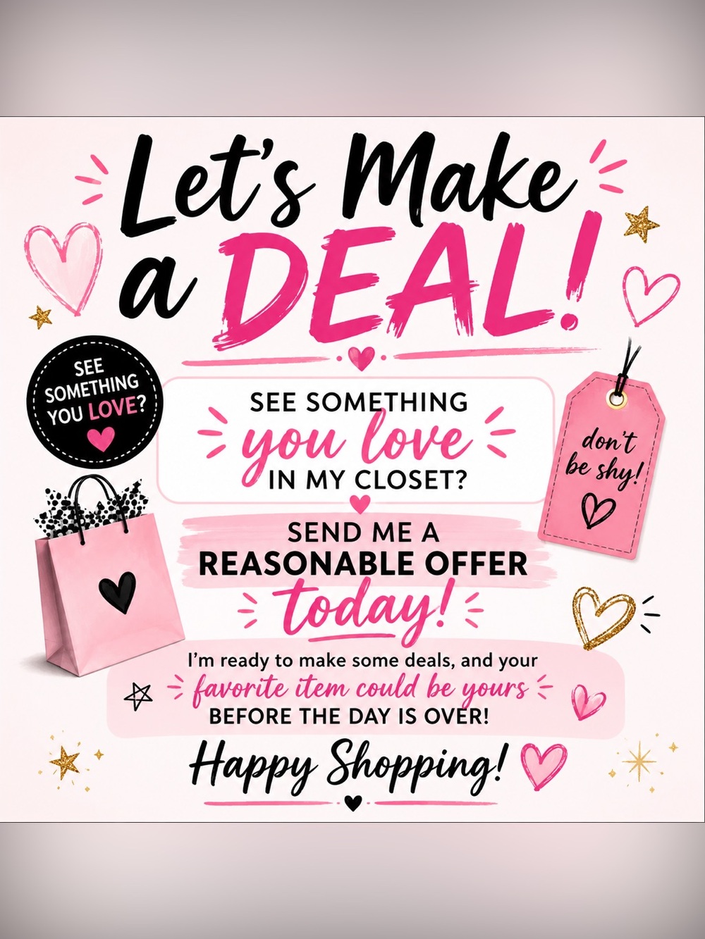 Pink "Let’s Make a Deal" Promotional Graphic Print